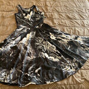 Blackmilk - Midi underbust reversible dress - THE FALL OF THE REBEL ANGELS - S